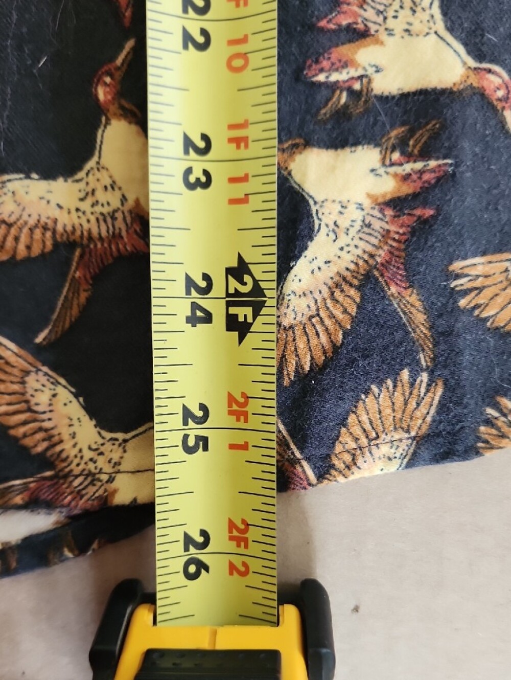 LLBean Lightweight Brushed Flannel Duck Bird Animal Print Button-Up Shirt - Picture 9 of 9